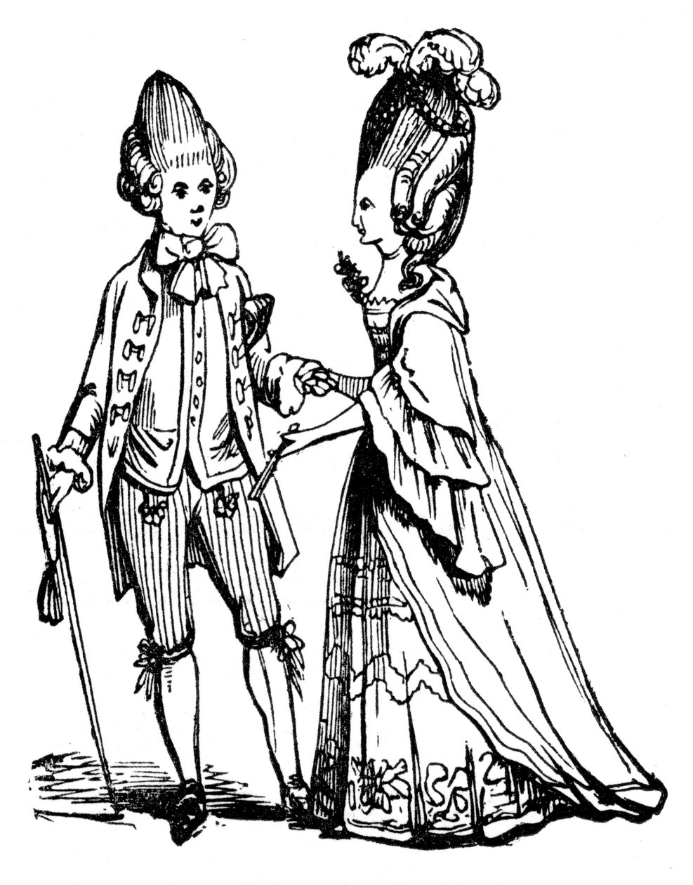 De Macaronies, 1772, 1910 door Unbekannt