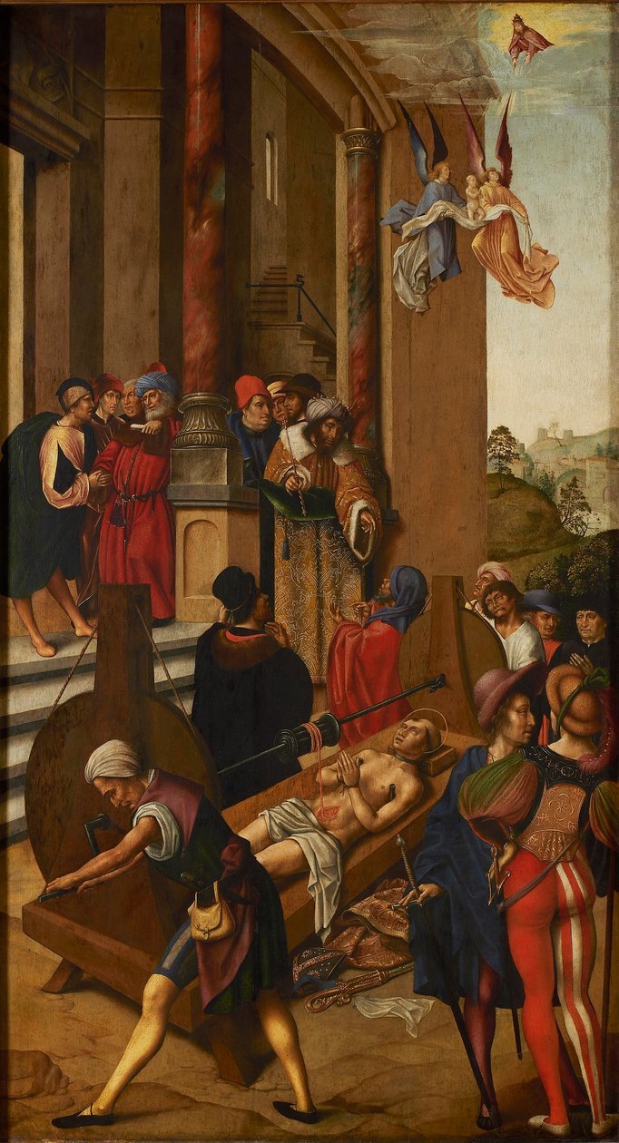 Het martelaarschap van Sint Erasmus, 1500 door Unbekannt