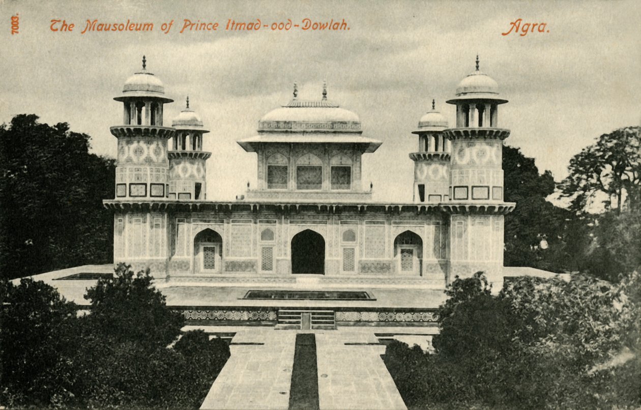 Het Mausoleum van Prins Itmad-ood-Dowlah, Agra door Unbekannt