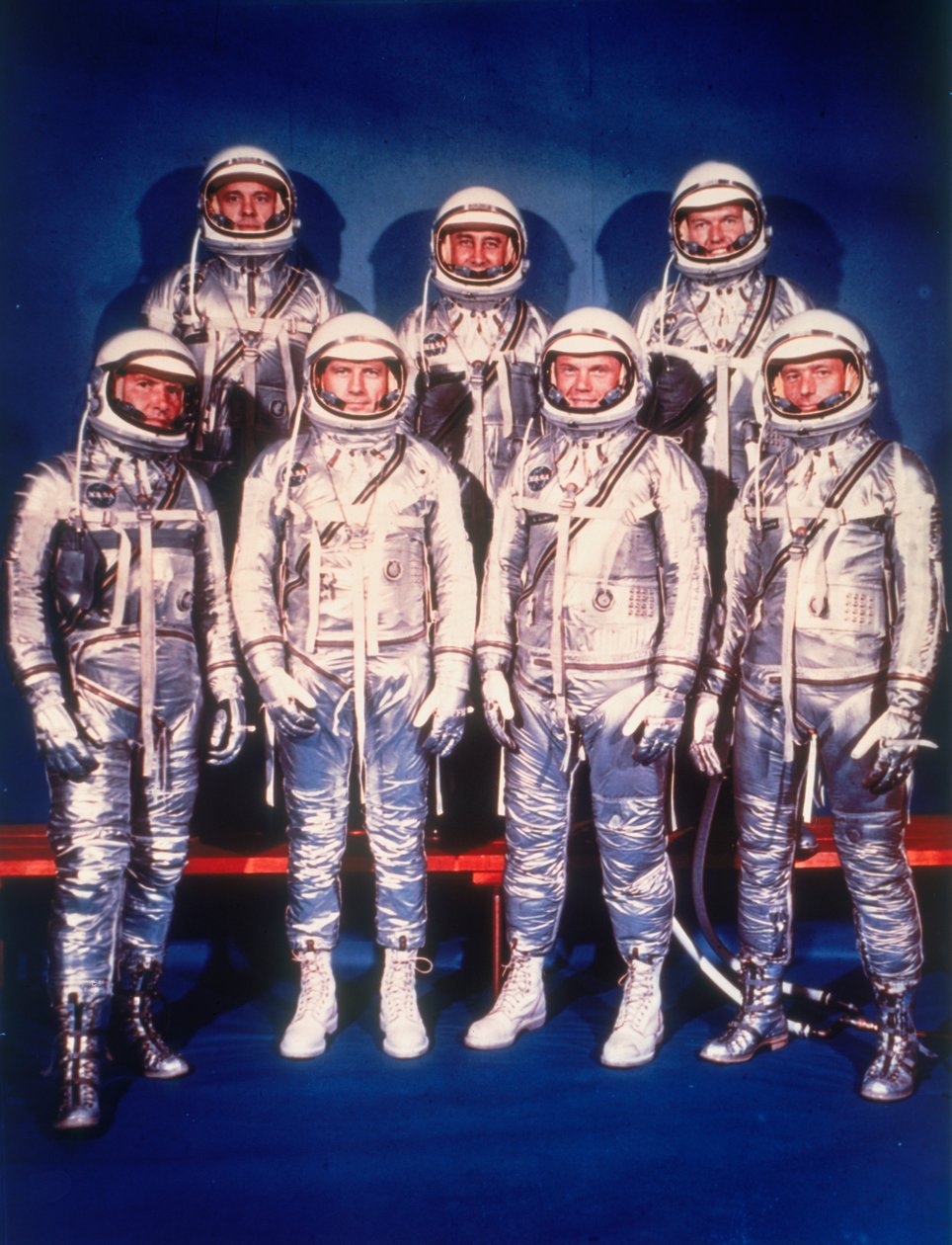 De Mercury Seven astronauten door Unbekannt