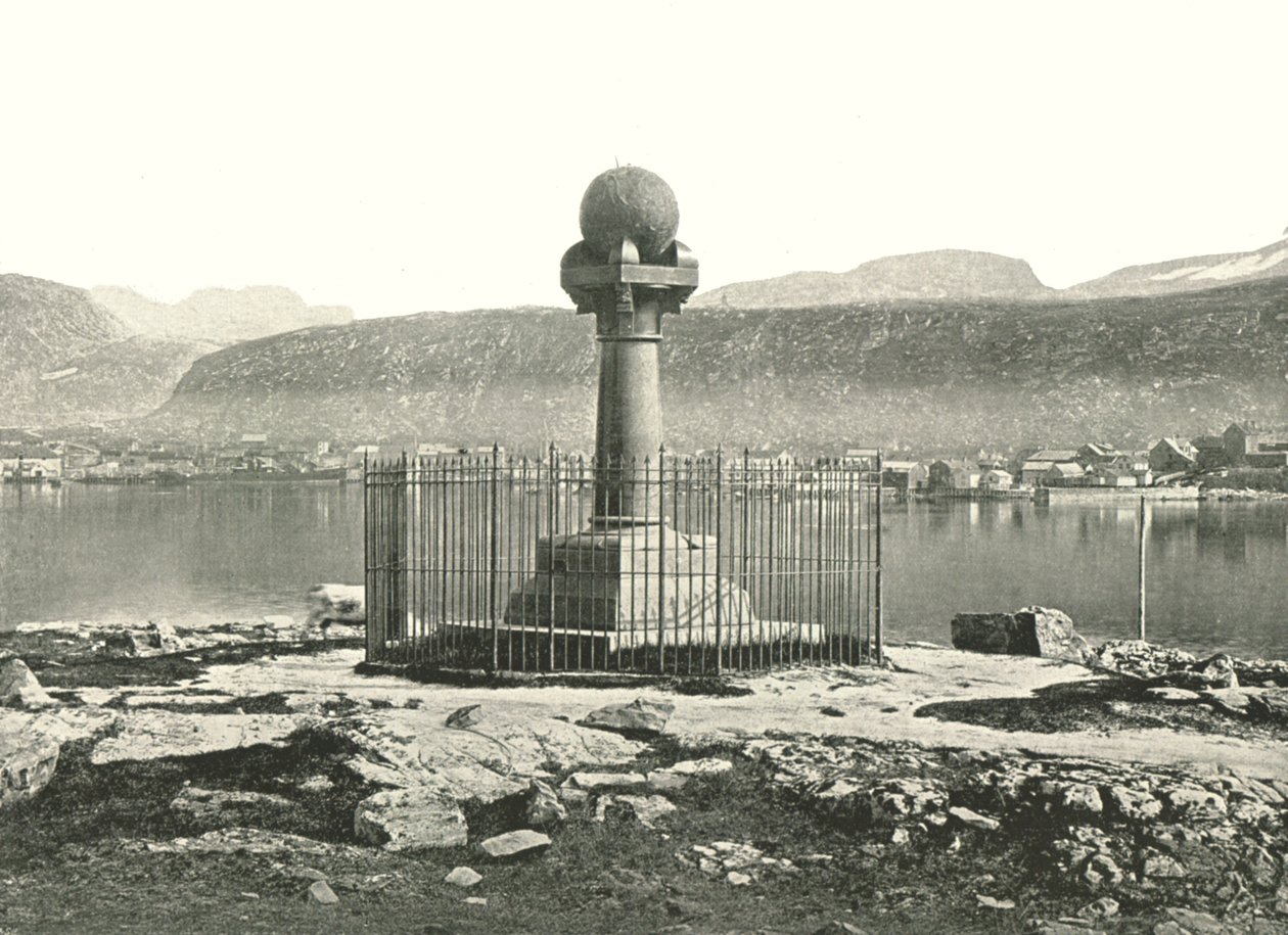 De Meridian Kolom, Hammerfest, Noorwegen, 1895 door Unbekannt