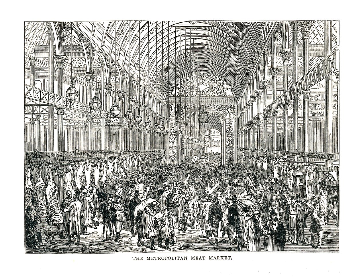 De Metropolitane Vleesmarkt, 1878 door Unbekannt