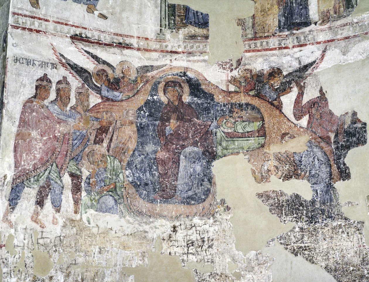 De geboorte van Christus, 1080 door Unbekannt