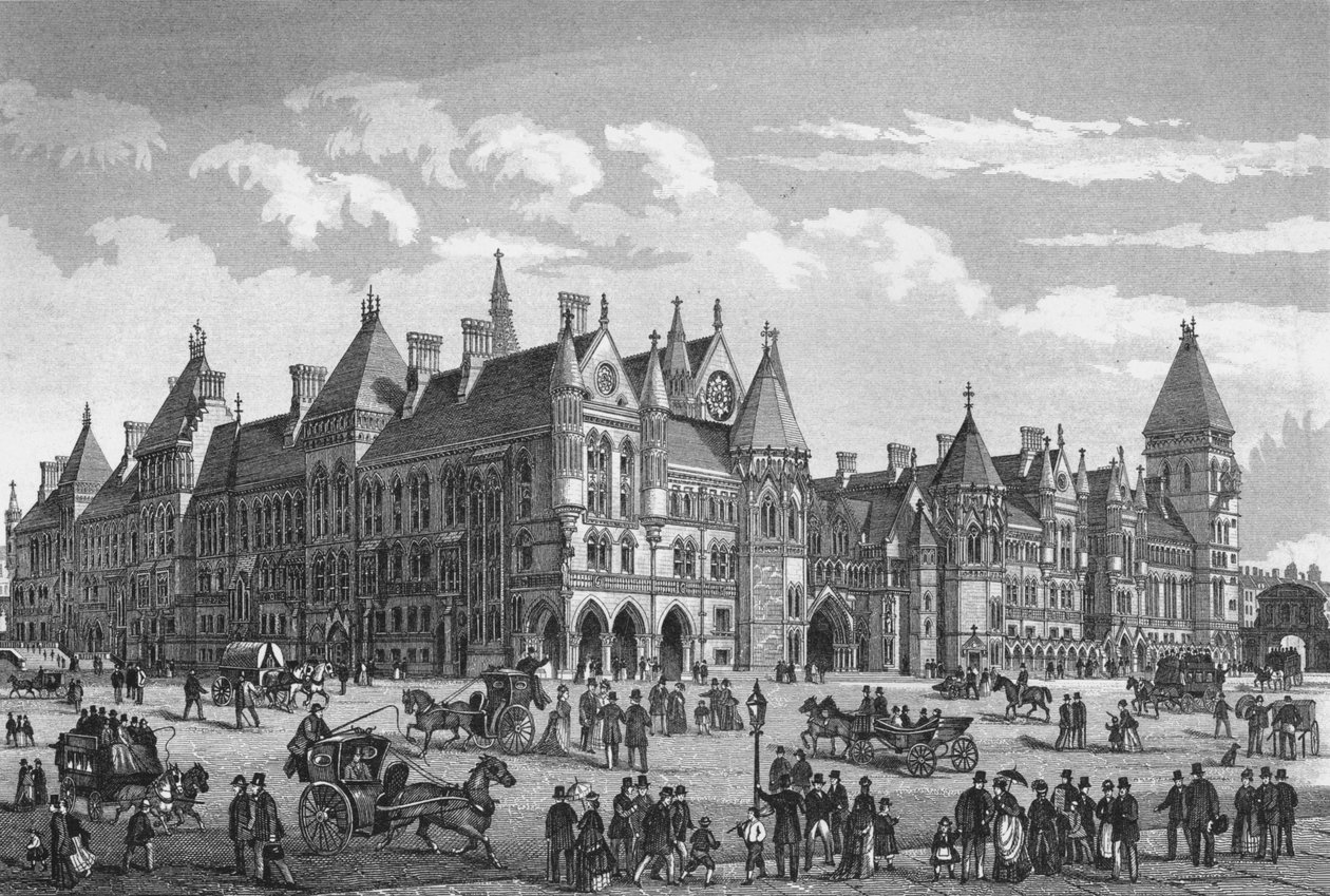 Het Nieuwe Gerechtsgebouw, Westminster, Londen, c1878 door Unbekannt