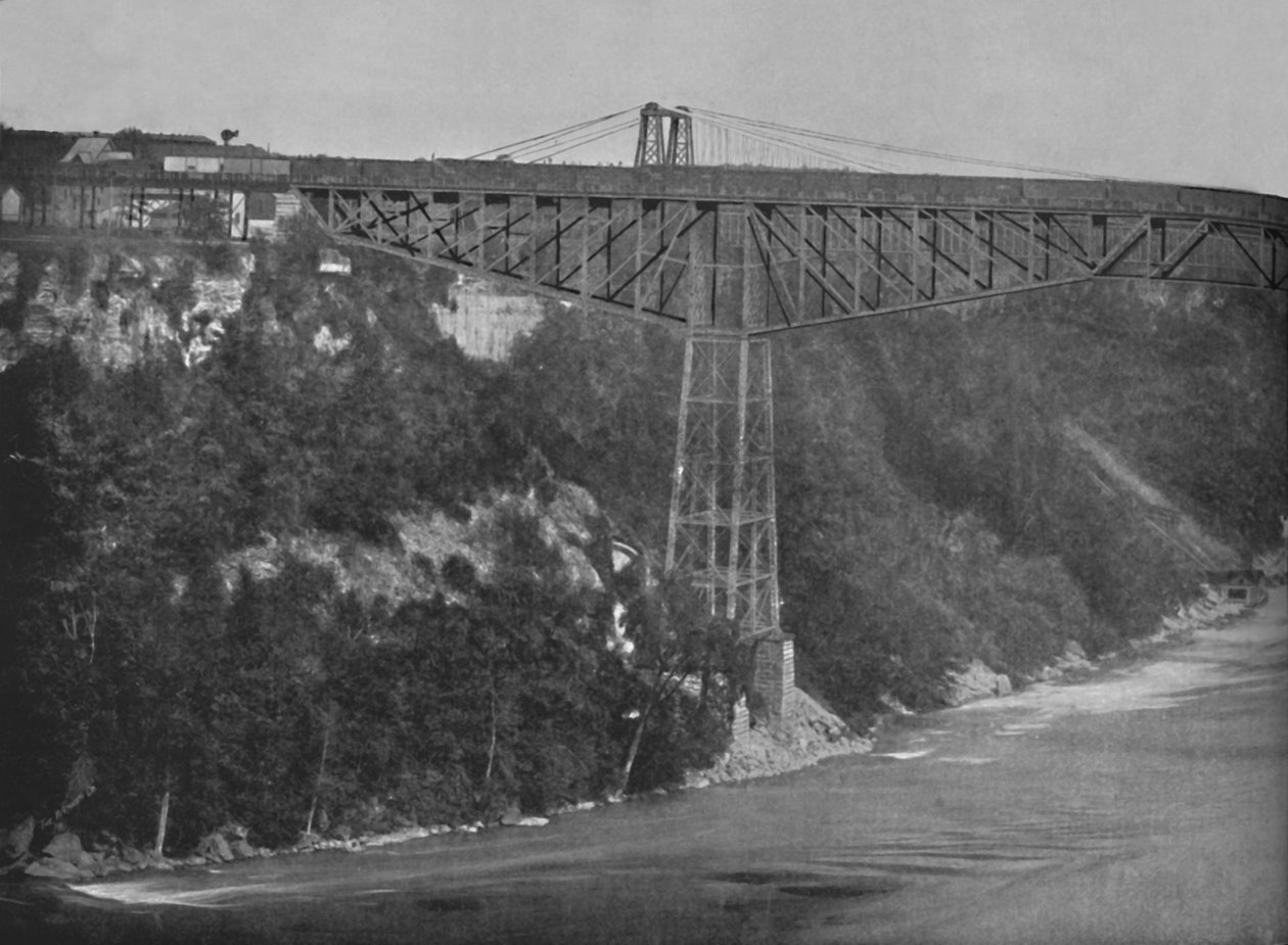 De Niagara Cantaliver Brug, 19e eeuw door Unbekannt