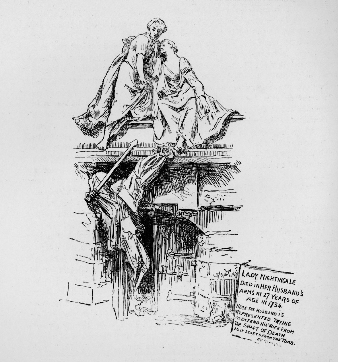 Het Nachtegaalmonument, 1890 door Unbekannt