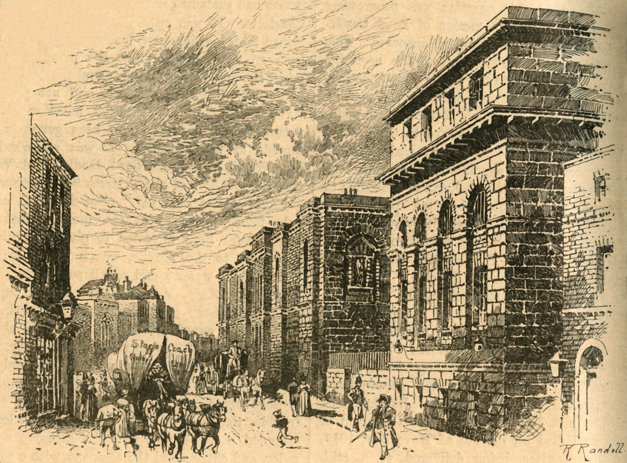 De Old Bailey, Londen, begin 19e eeuw ca. 1890 door Unbekannt