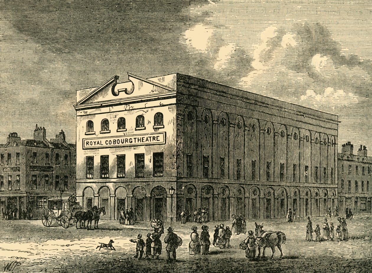Het oude Coburg Theater in 1820, ca. 1878 door Unbekannt