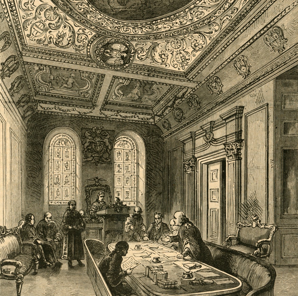 Het oude hof van schepenen, Guildhall door Unbekannt