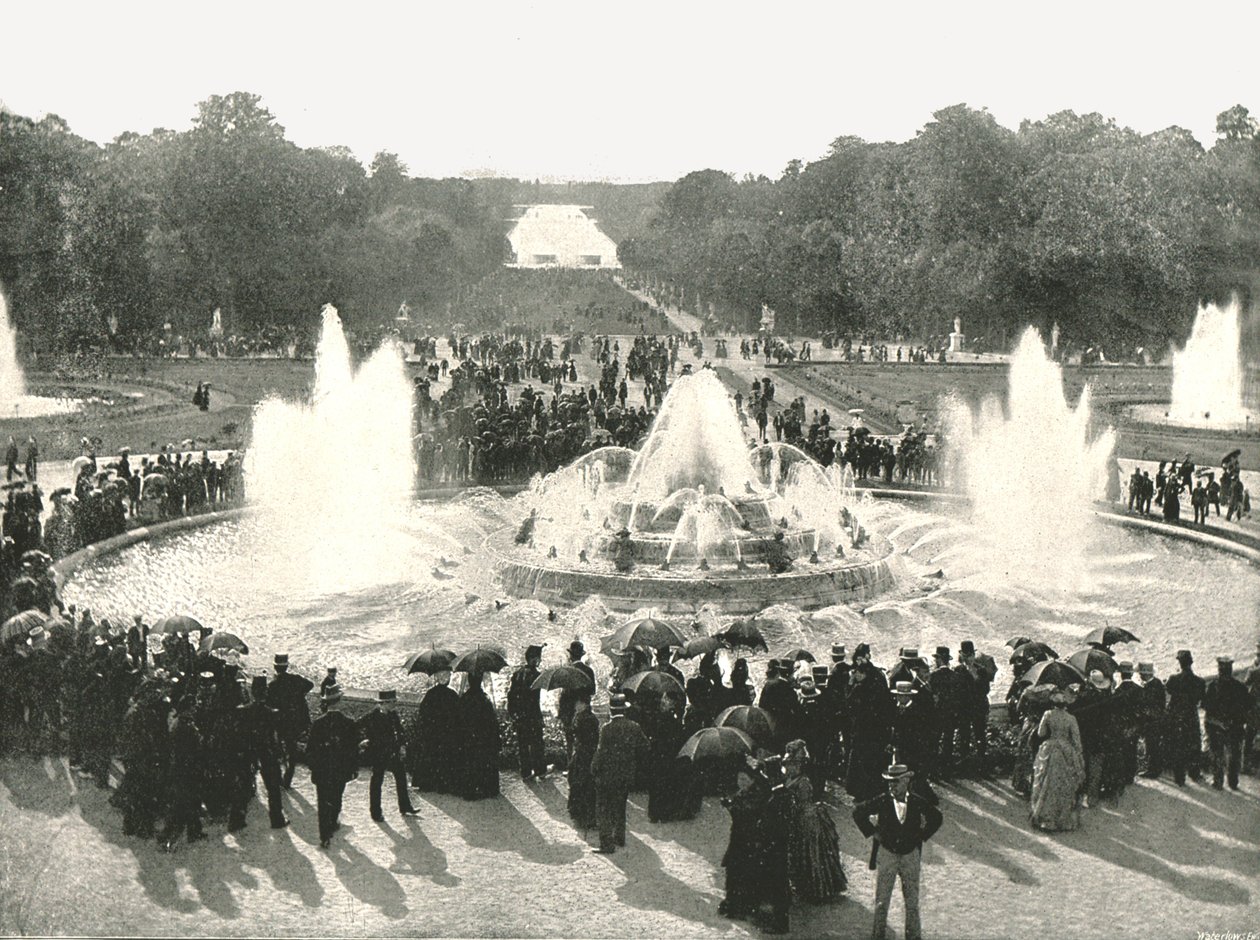 De paleisfonteinen, Versailles, Frankrijk, 1895 door Unbekannt