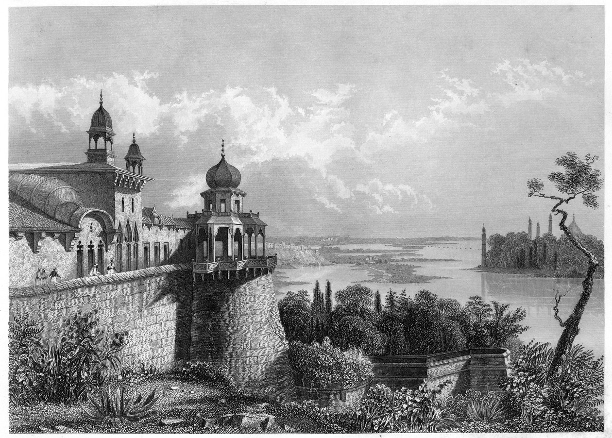 Het paleis in Agra door Unbekannt