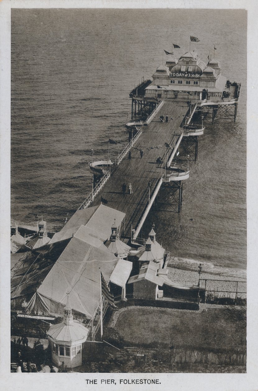 De pier, Folkestone door Unbekannt