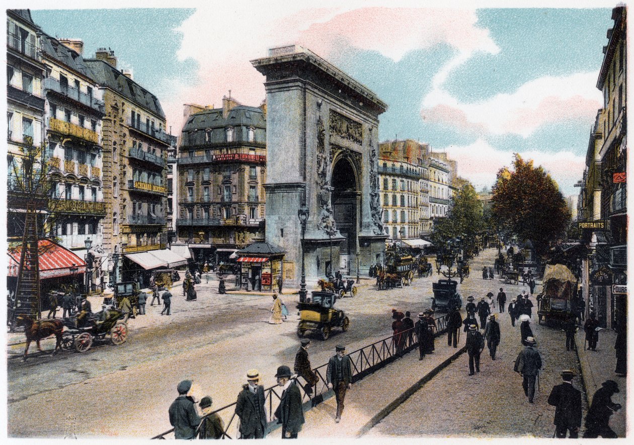 De Porte Saint Denis, Parijs door Unbekannt
