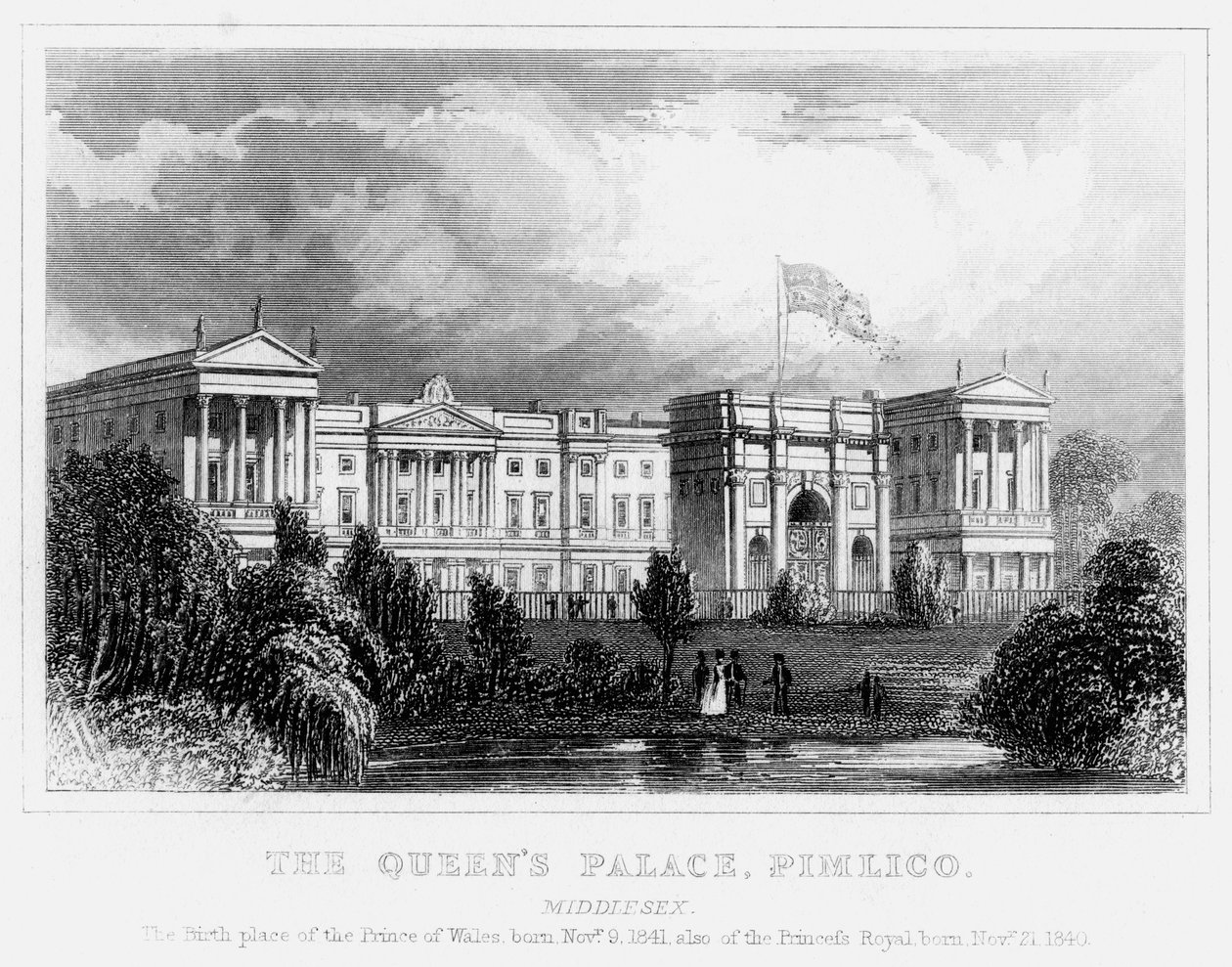 Het Paleis van de Koningin, Pimlico, Londen, c1840s door Unbekannt