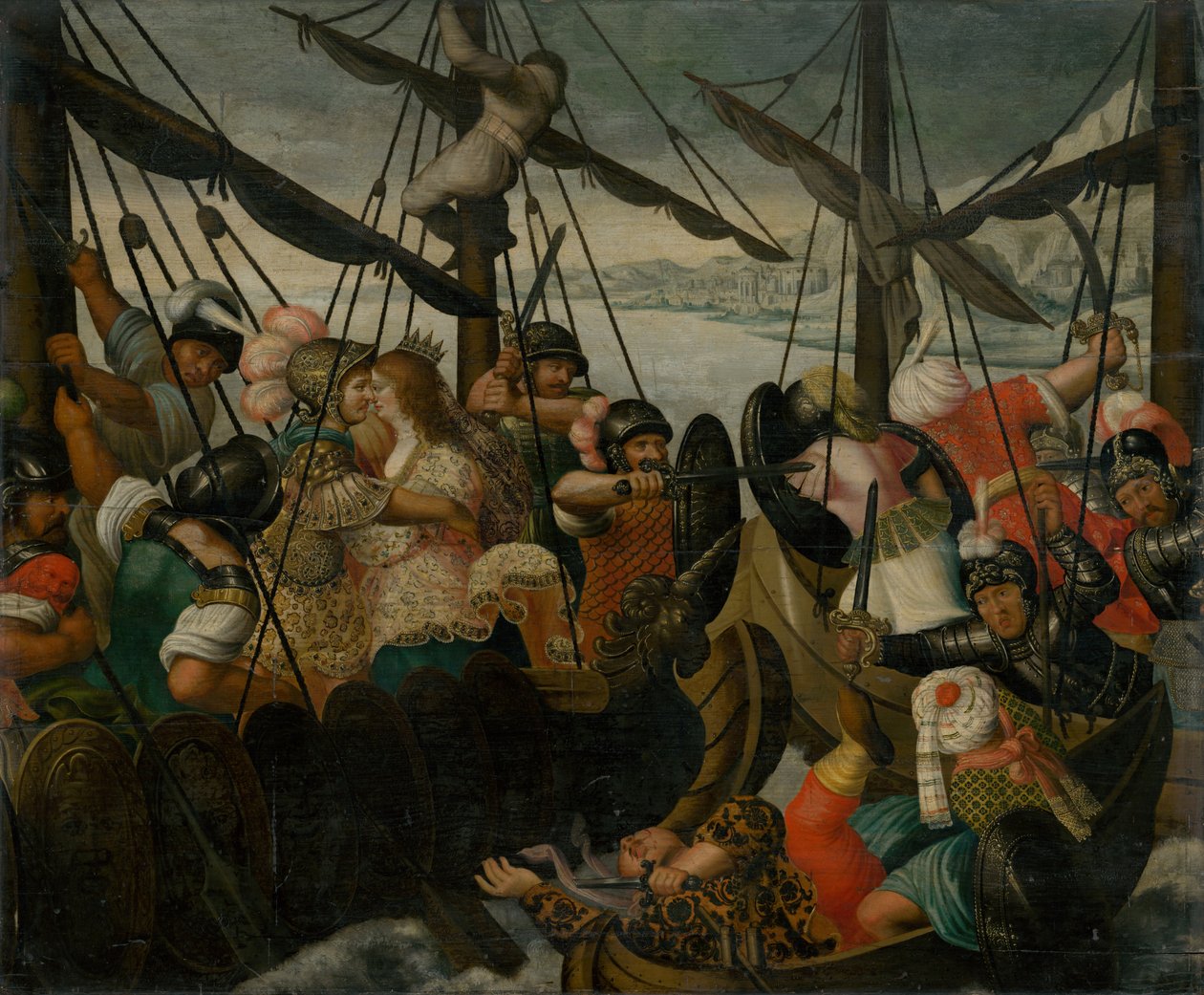 De ontvoering van Helena, ca. 1550 door Unbekannt