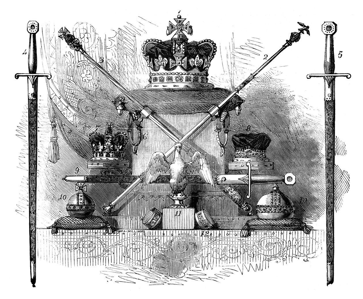 De Regalia van Engeland, ca. 1820 ca. 1895 door Unbekannt
