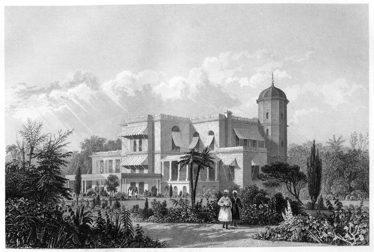 De Residentie, Lucknow, India, ca. 1860 door Unbekannt
