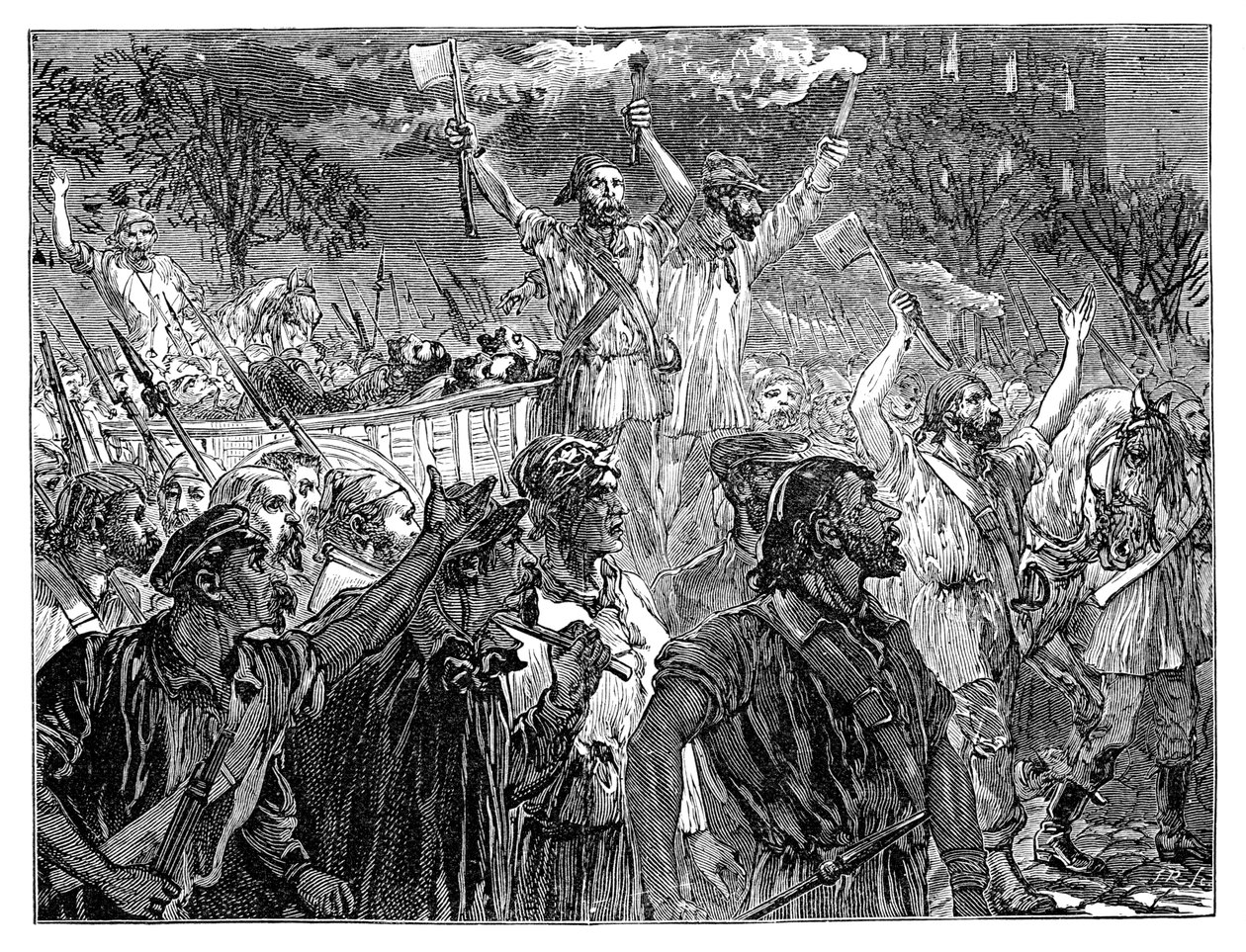 De revolutie in Parijs door Unbekannt