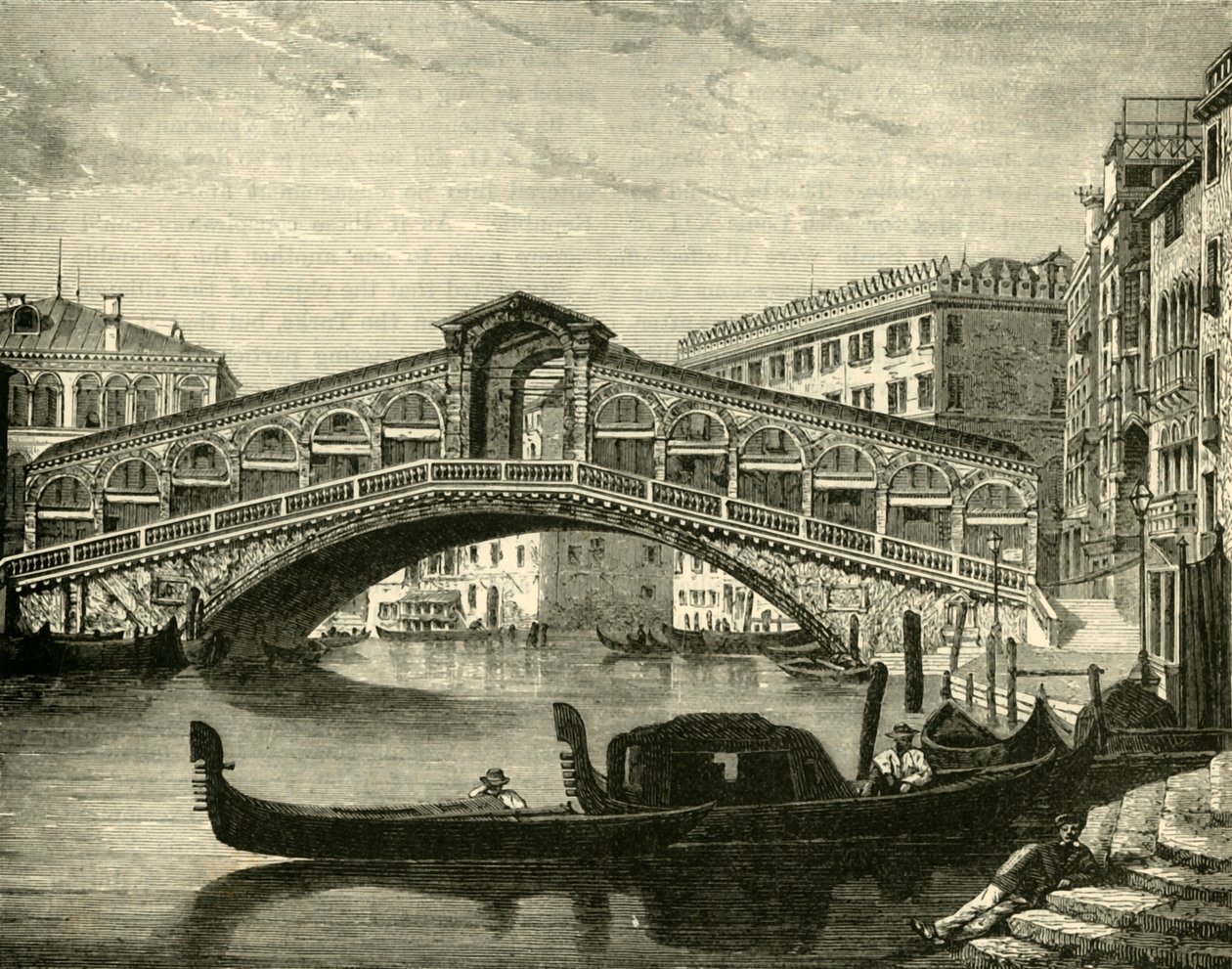 De Rialto, Venetië, 1890 door Unbekannt