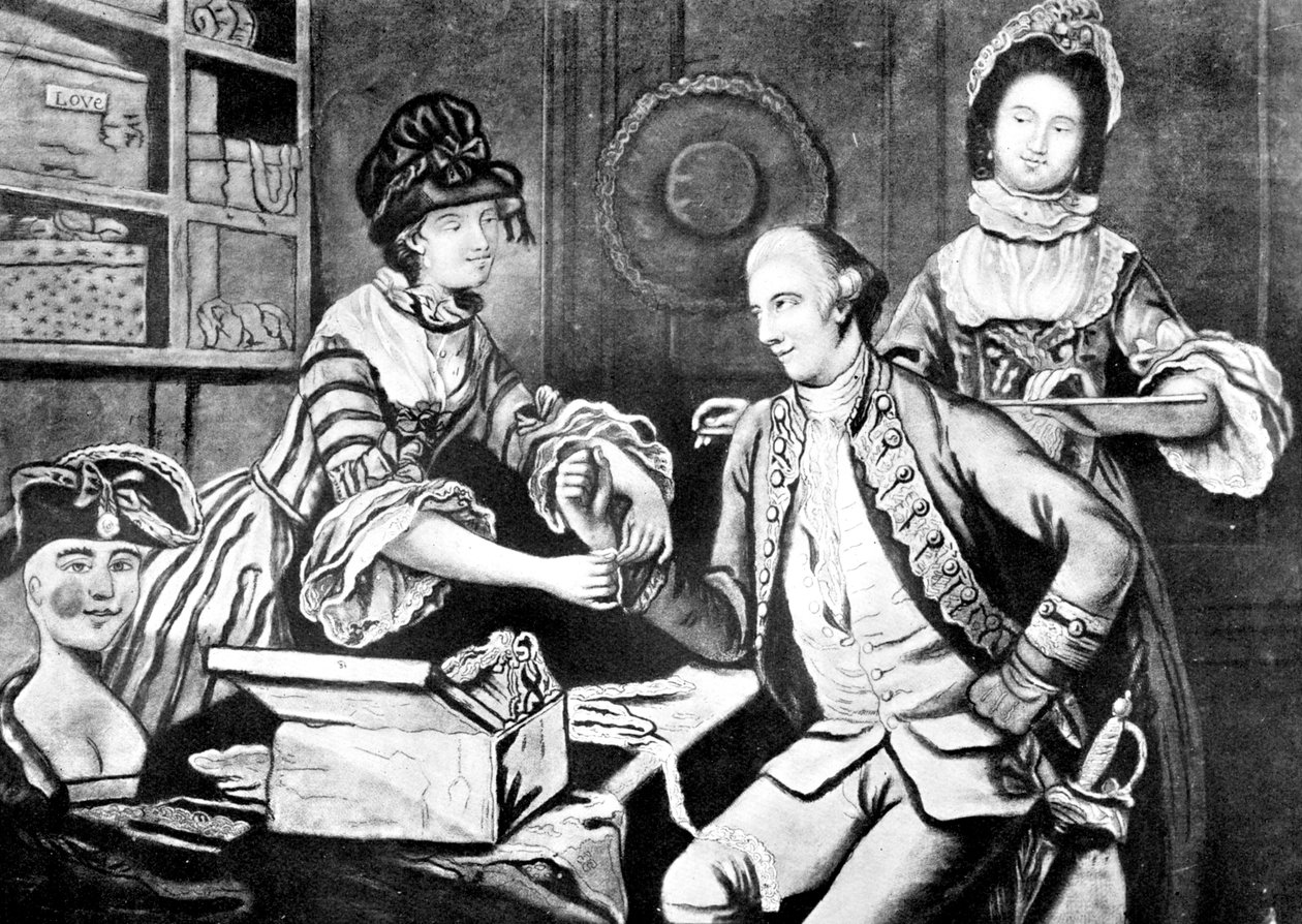 De rivaliserende hoedenmakers, 1770 door Unbekannt