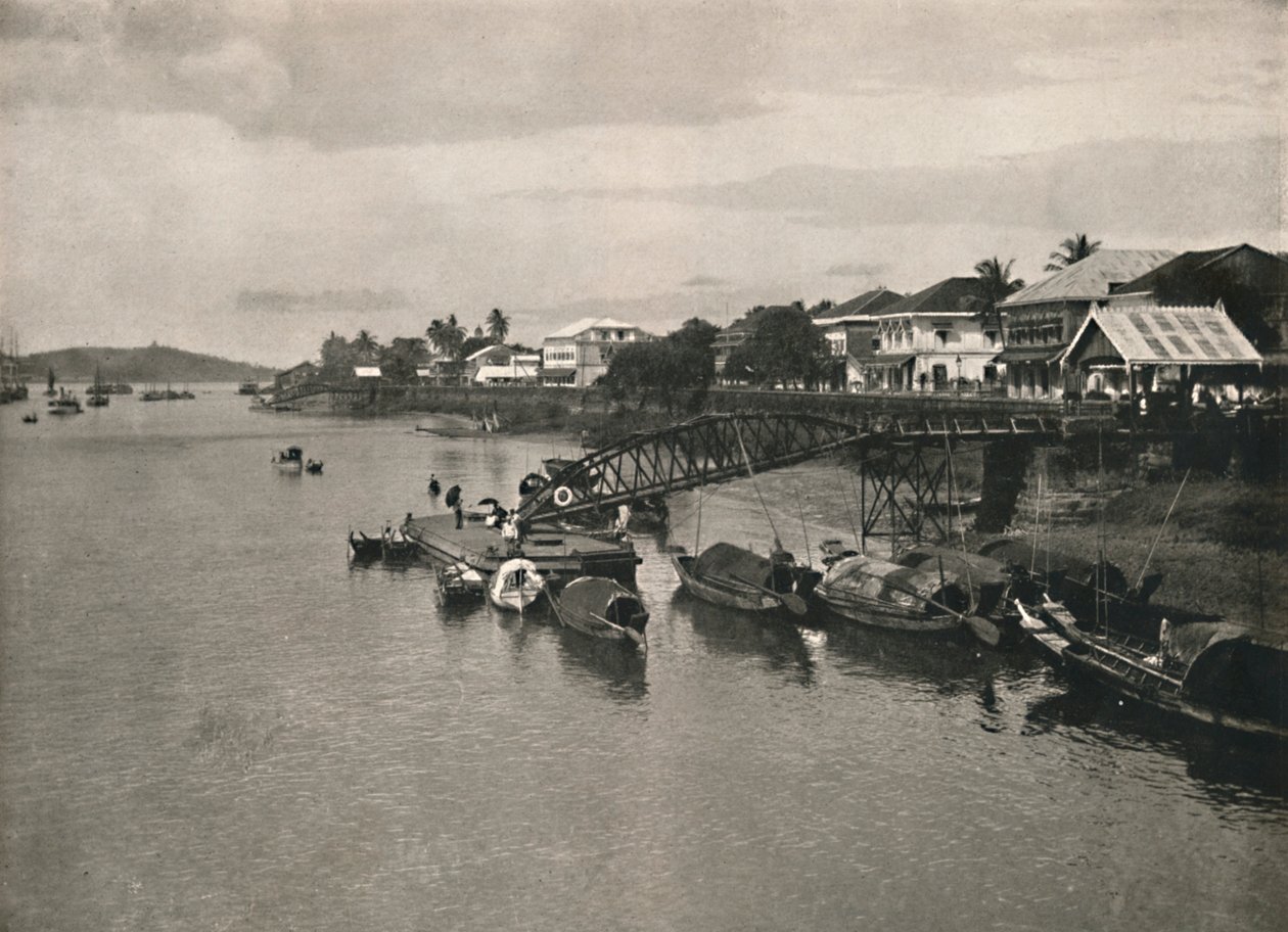 De Rivieroever en Strandweg, Moulmein, 1900 door Unbekannt