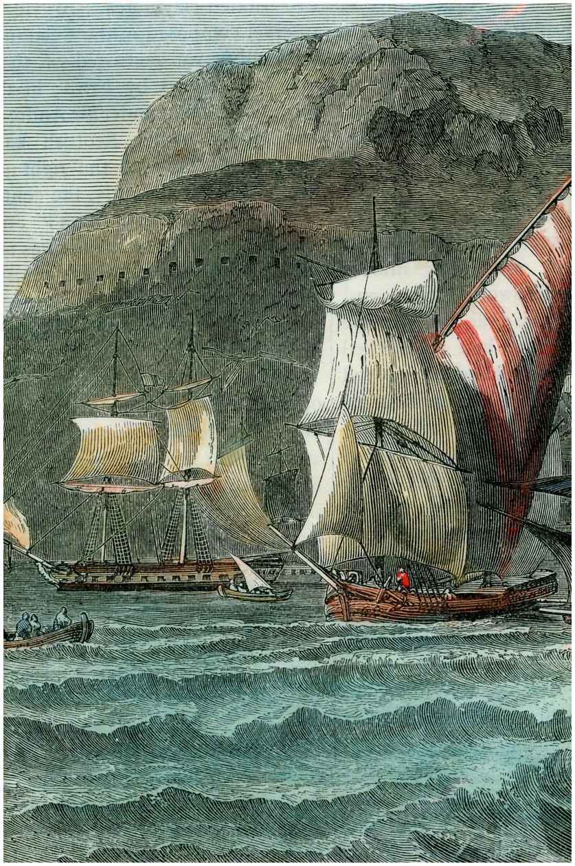 De Rots van Gibraltar, ca. 1880 door Unbekannt