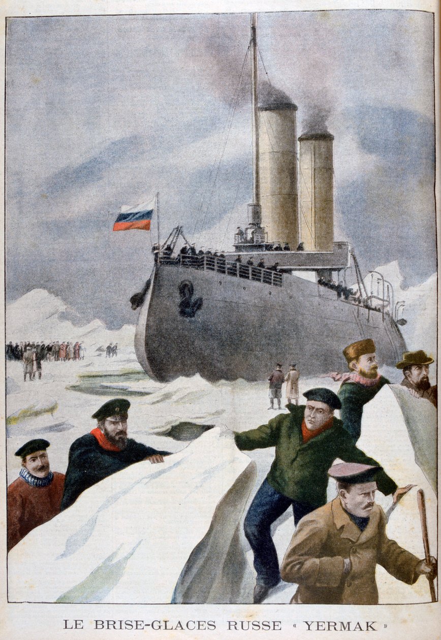 De Russische ijsbreker Yermak, 1902 door Unbekannt