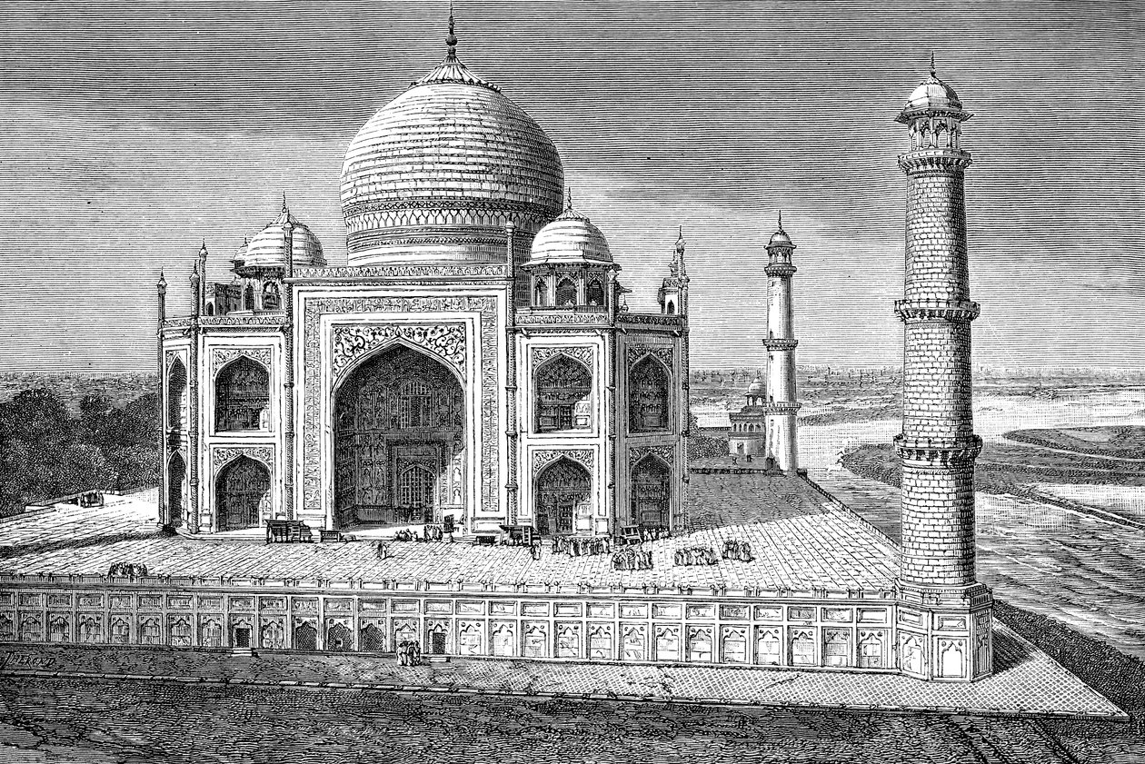 De Taj Mahal, Agra, India, 1895 door Unbekannt