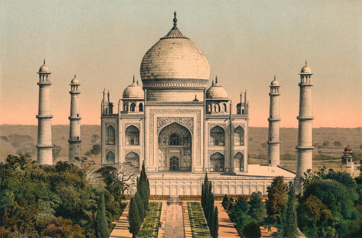 De Taj Mahal in Agra, ca. 1895, 1904 door Unbekannt