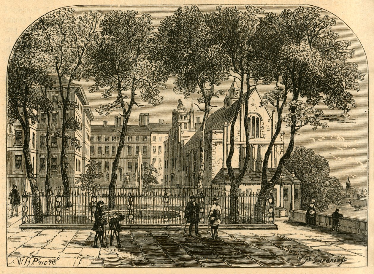 De Tempelfontein, van een Oude Prent, 1897 door Unbekannt