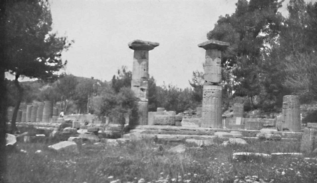 De Tempel van Hera in Olympia, 1913 door Unbekannt