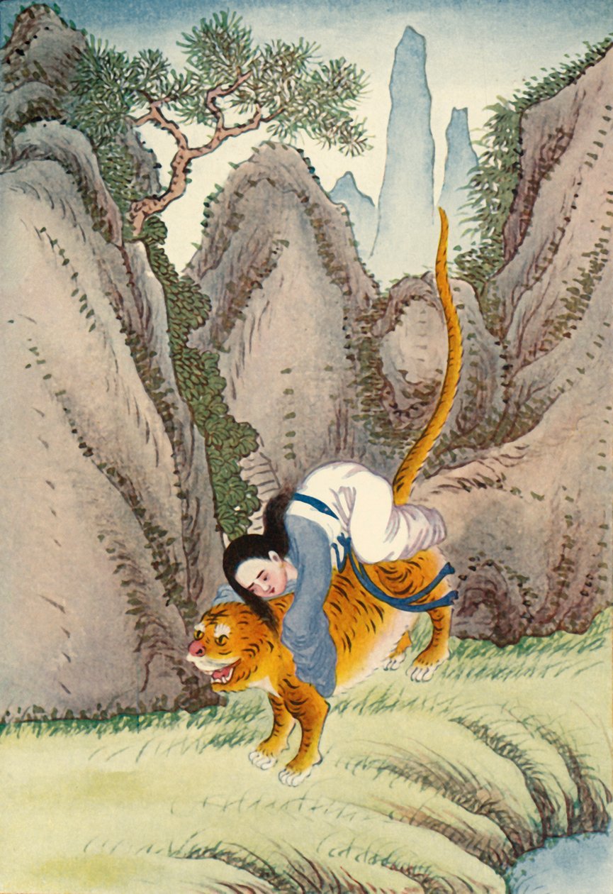 De tijger ontvoert Miao Shan, 1922 door Unbekannt