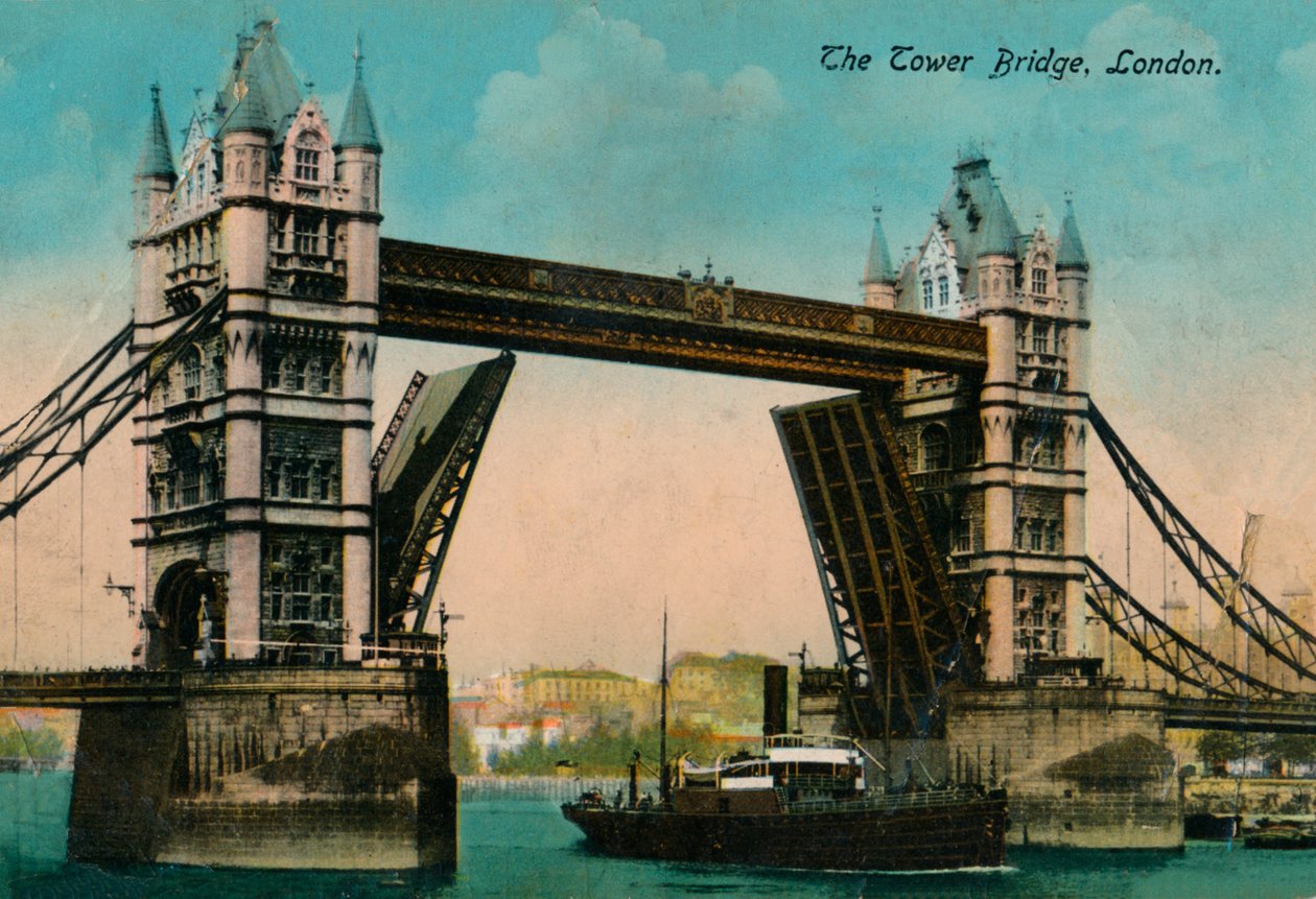 De Tower Bridge, 1915 door Unbekannt