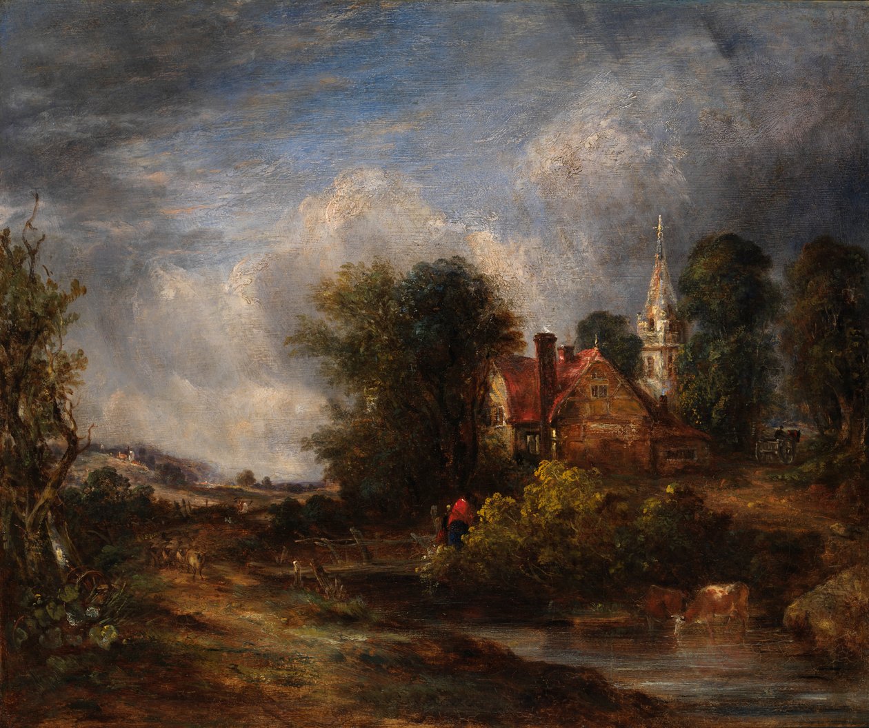 De vallei boerderij, ca. 1826 door Unbekannt