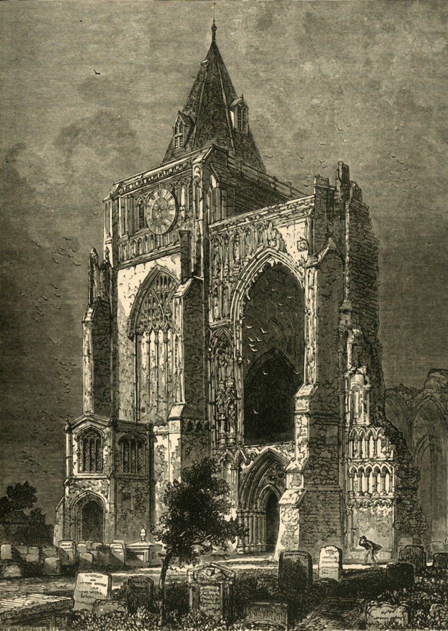 De westelijke gevel, Crowland Abbey, 1898 door Unbekannt