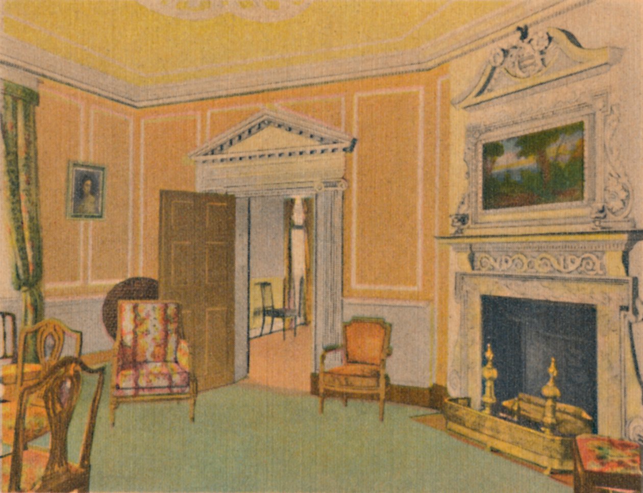 De westelijke salon, 1946 door Unbekannt
