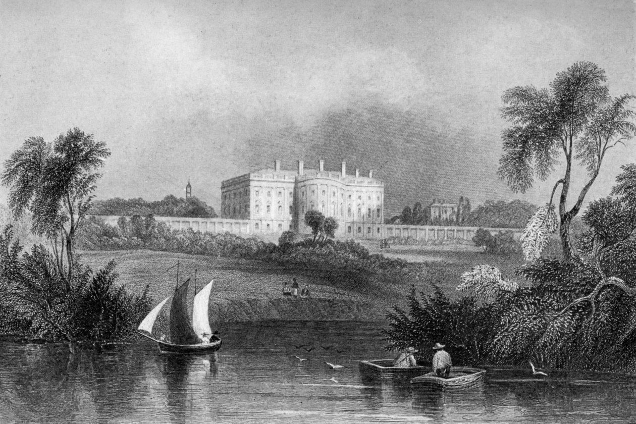 Het Witte Huis, Washington D.C., VS, 1841 door Unbekannt