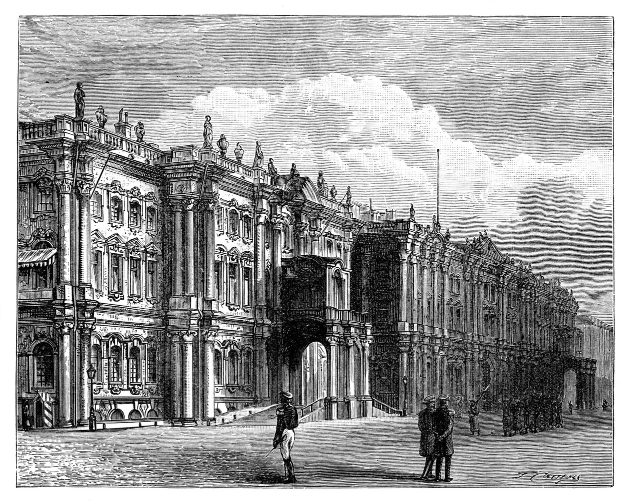 Het Winterpaleis, Sint-Petersburg, Rusland, ca. 1888 door Unbekannt