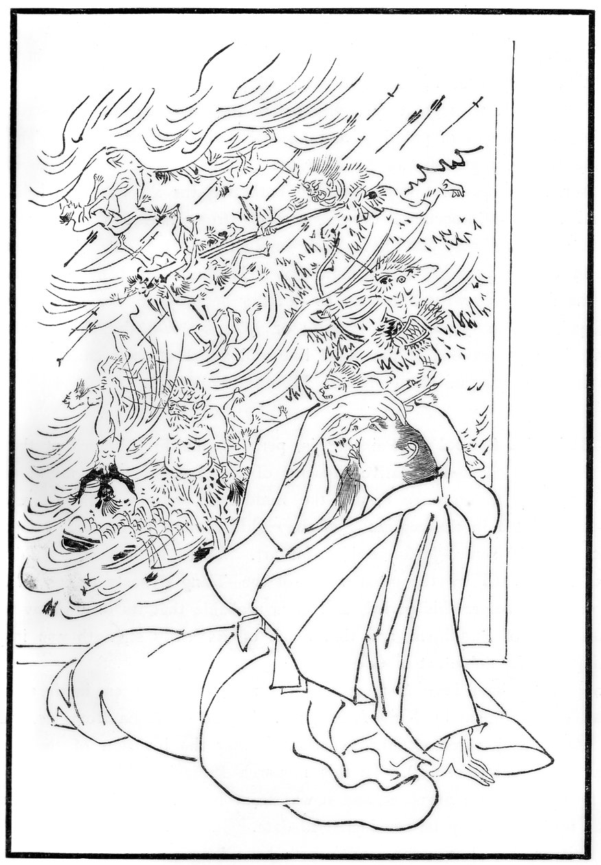 De dood van Kose no Hirotaka, 1886 door Unbekannt