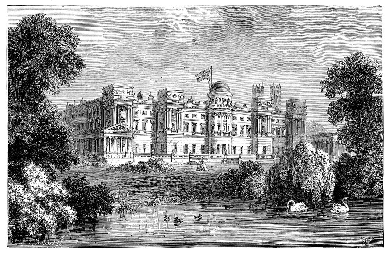 De voortuin van Buckingham Palace, Londen, 1900 door Unbekannt