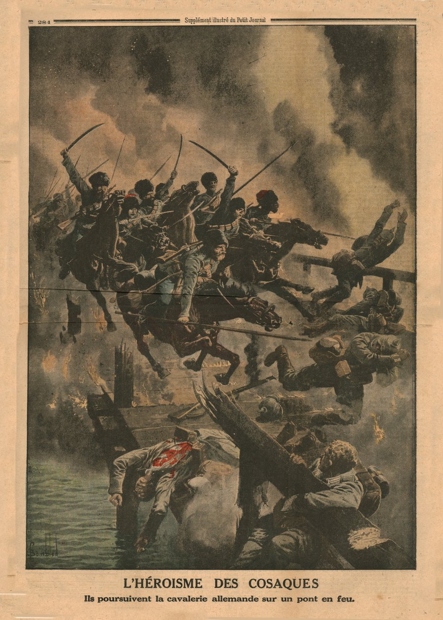 De heldhaftigheid van de Kozakken, 1915 door Unbekannt