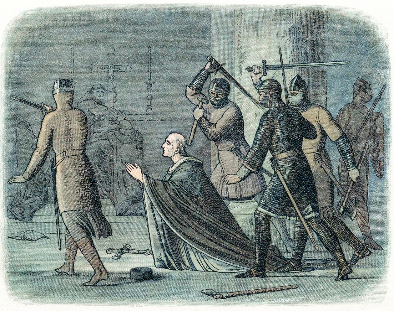 De moord op Thomas a Becket, 1170 door Unbekannt