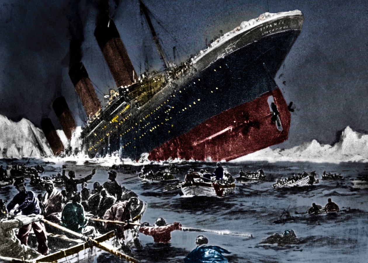 Het zinken van de SS Titanic, 14 april 1912 door Unbekannt
