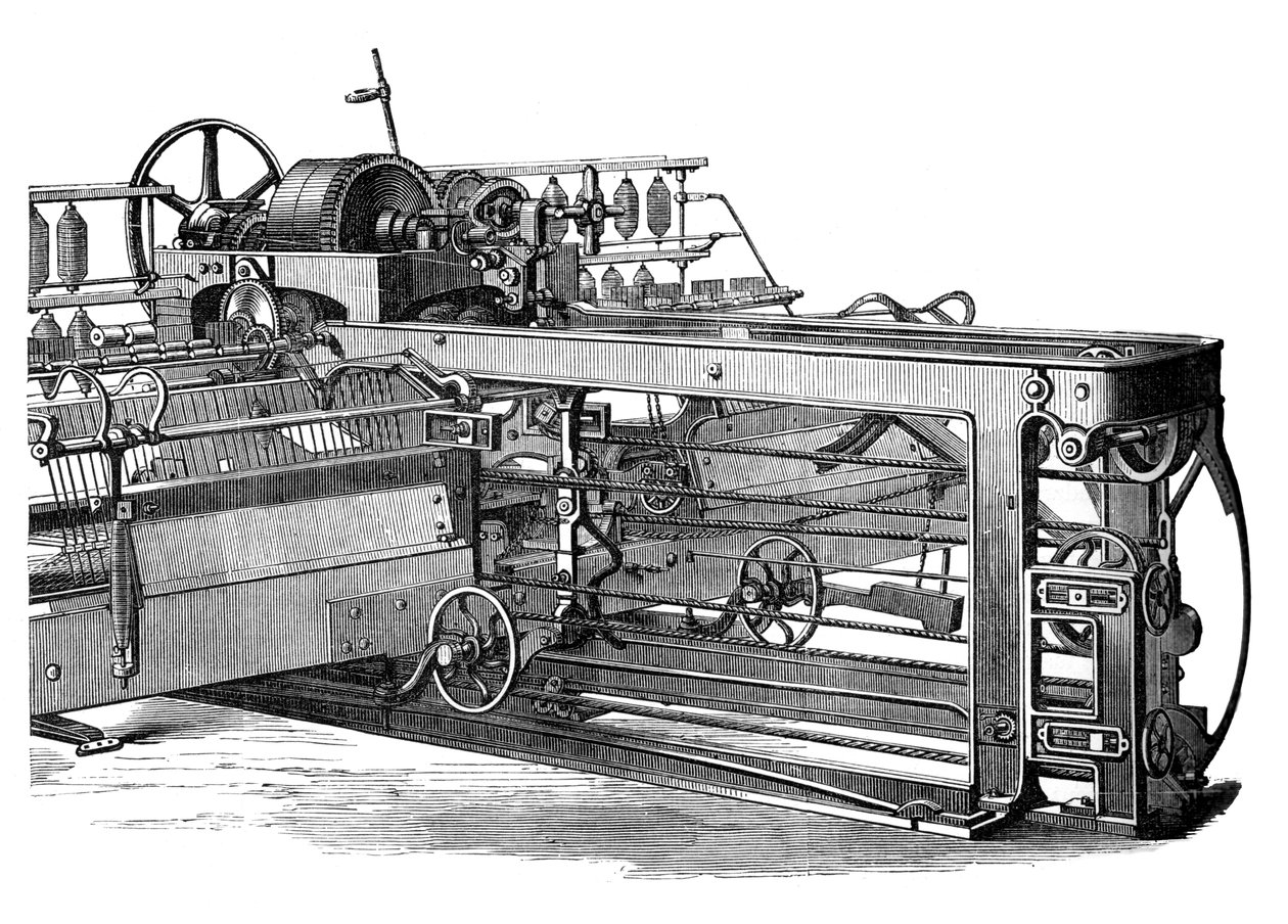 De spinmule, ca. 1880 door Unbekannt