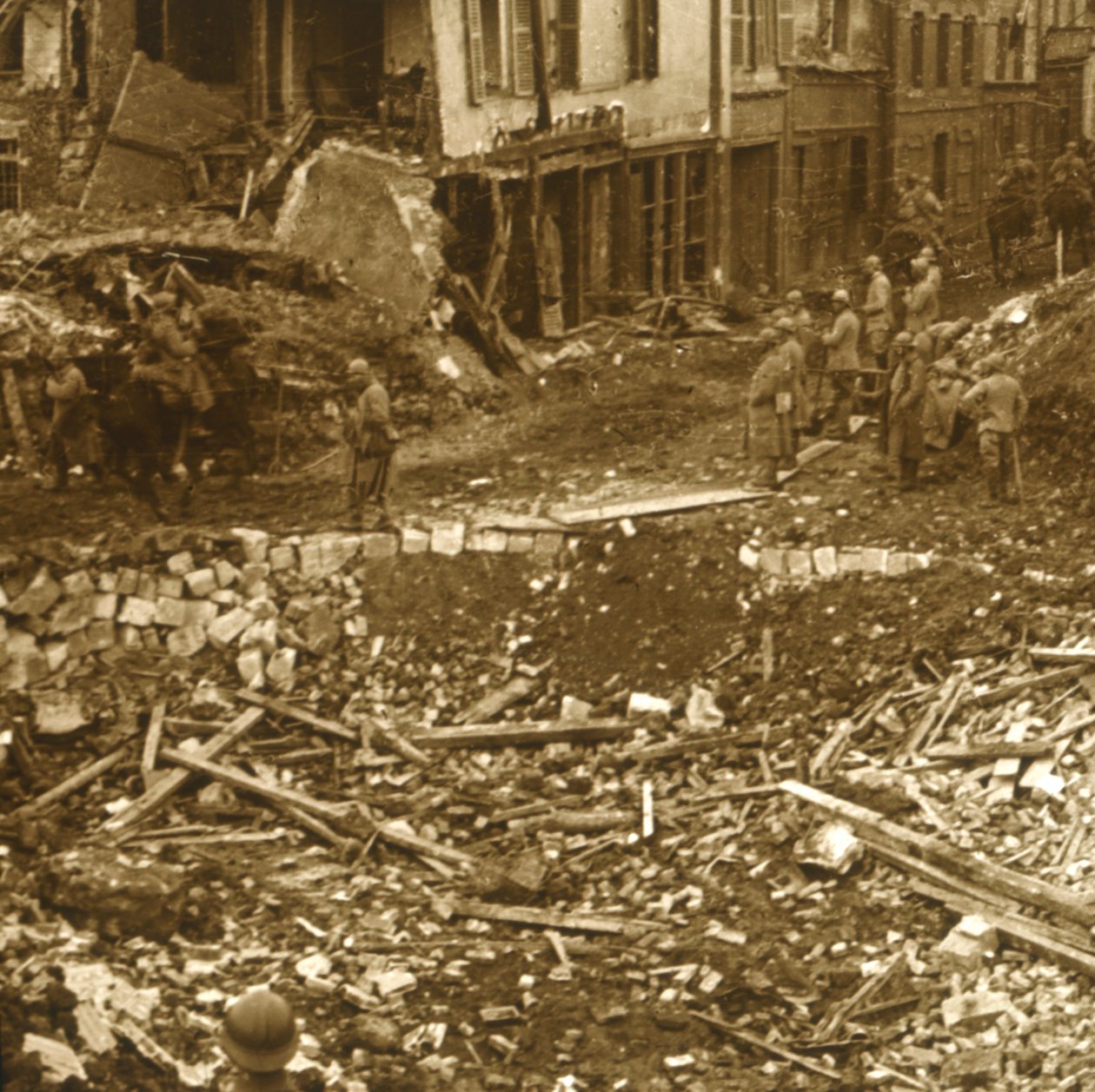 De inname van Ham, Noord-Frankrijk, 1917 door Unbekannt