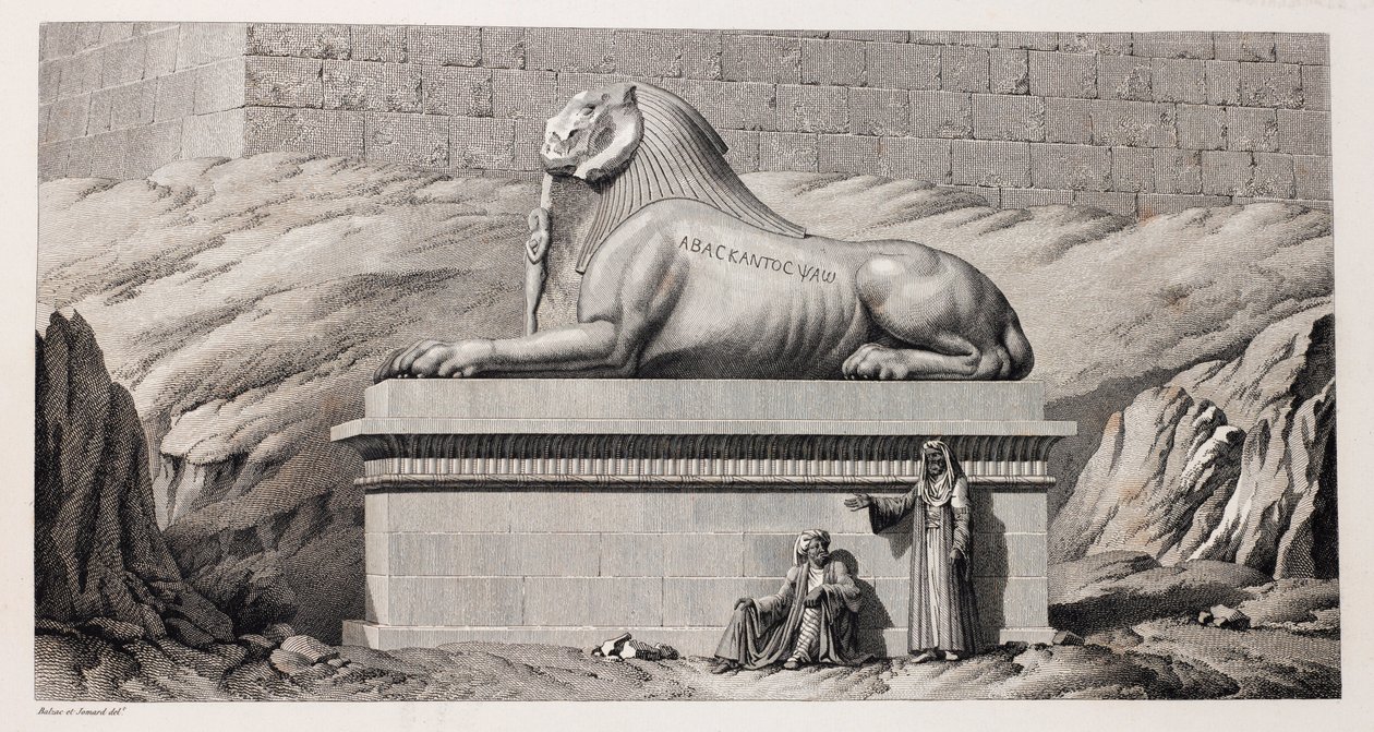 Thebe: Karnak (detail) door Unbekannt