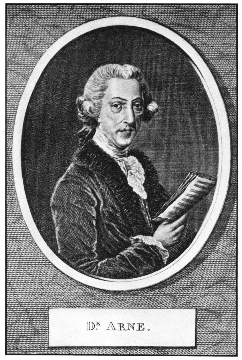 Thomas Augustine Arne, Engelse componist door Unbekannt