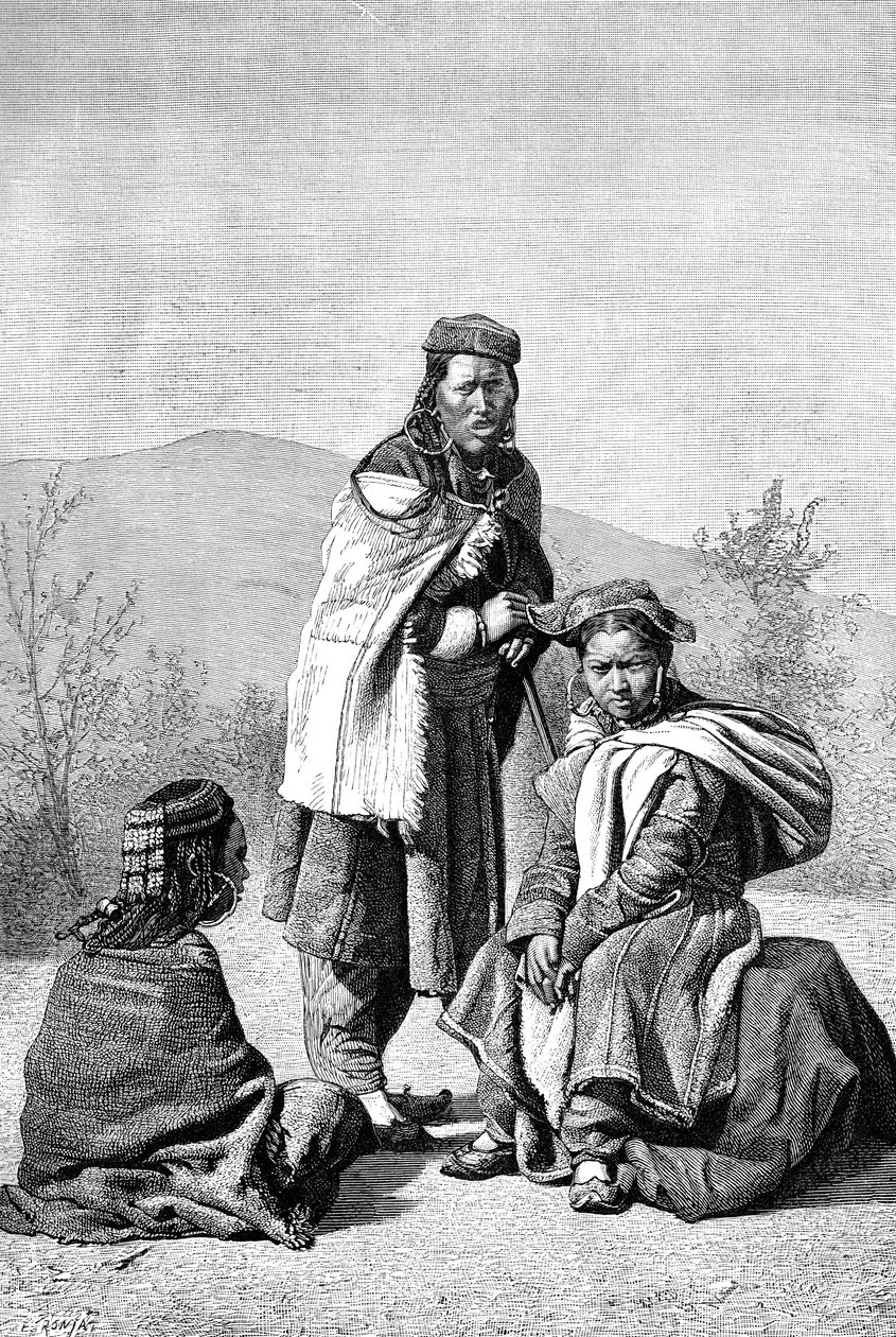 Tibetaanse vrouwen van Ladakh, 1895 door Unbekannt