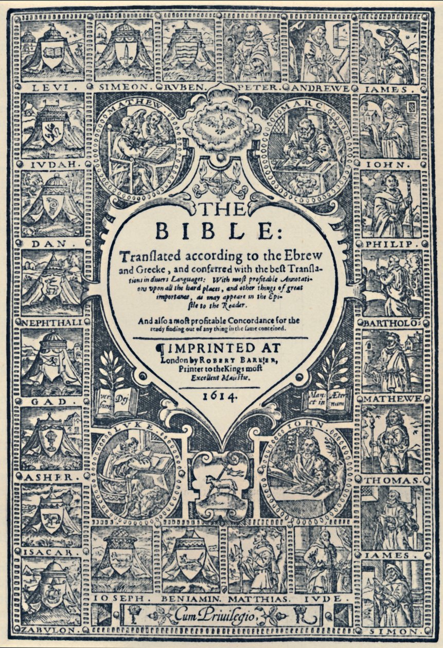 Titelpagina van de Genève Bijbel door Unbekannt