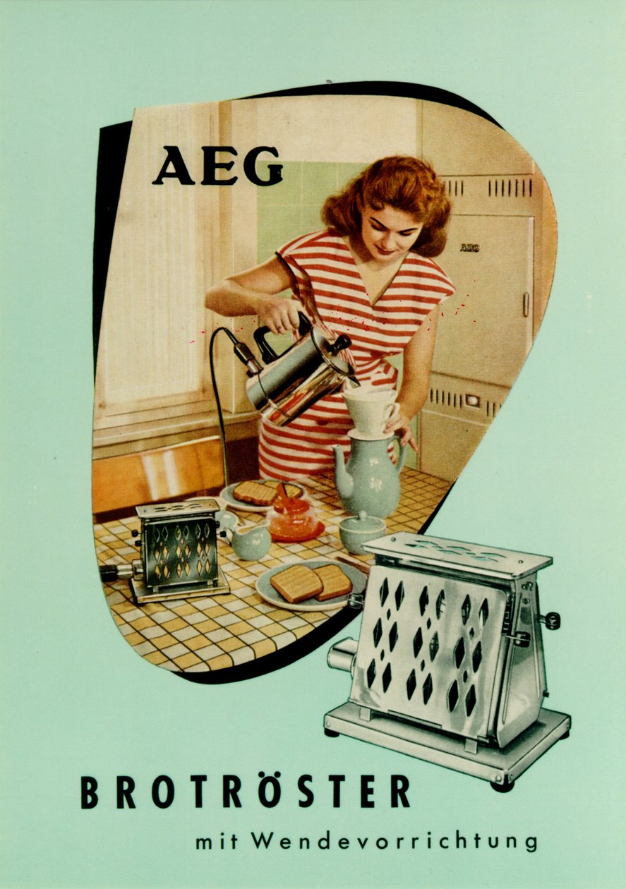 Broodrooster. AEG reclame door Unbekannt